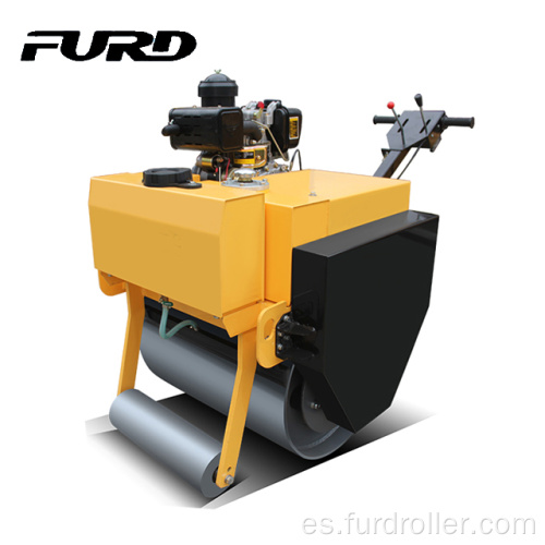 Compactador de rodillos de carretera de vibración de una sola rueda de 500 kg 700 mm para pavimentación (FYL-700)